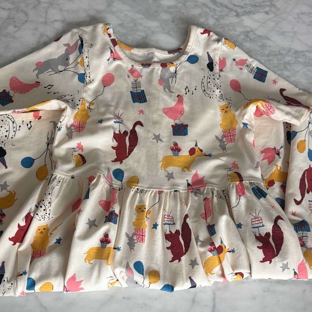 Pink Chicken Multicolor Animal Print Dress